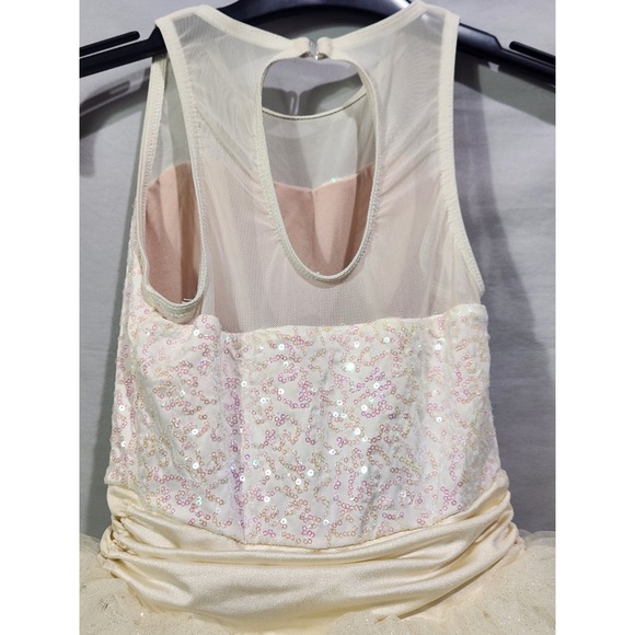 Weissman Dance Costume Size MC Style 15647 Ivory Irredescent Sequins  W J‎ Hook - Picture 6 of 8